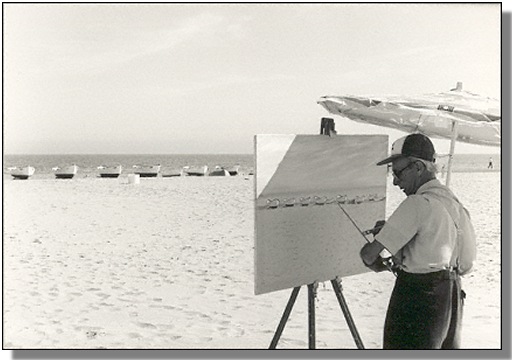 Maler am Strand / Painter on the Beach